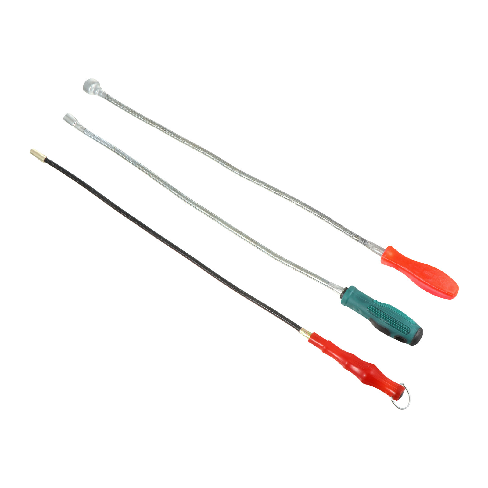 Workshop Tools Needed - 3個入りマグネティックグラバーツール 伸縮式フレキシブルピックアップロッド 合金鋼製 簡単使用 曲げ不要 ガレージ