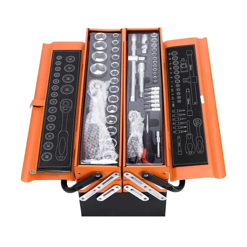 Workshop Tools Price - ツールセット 鉄製ボックス 3段引き出し 72歯 オートリリースレンチ メカニックツールキット
