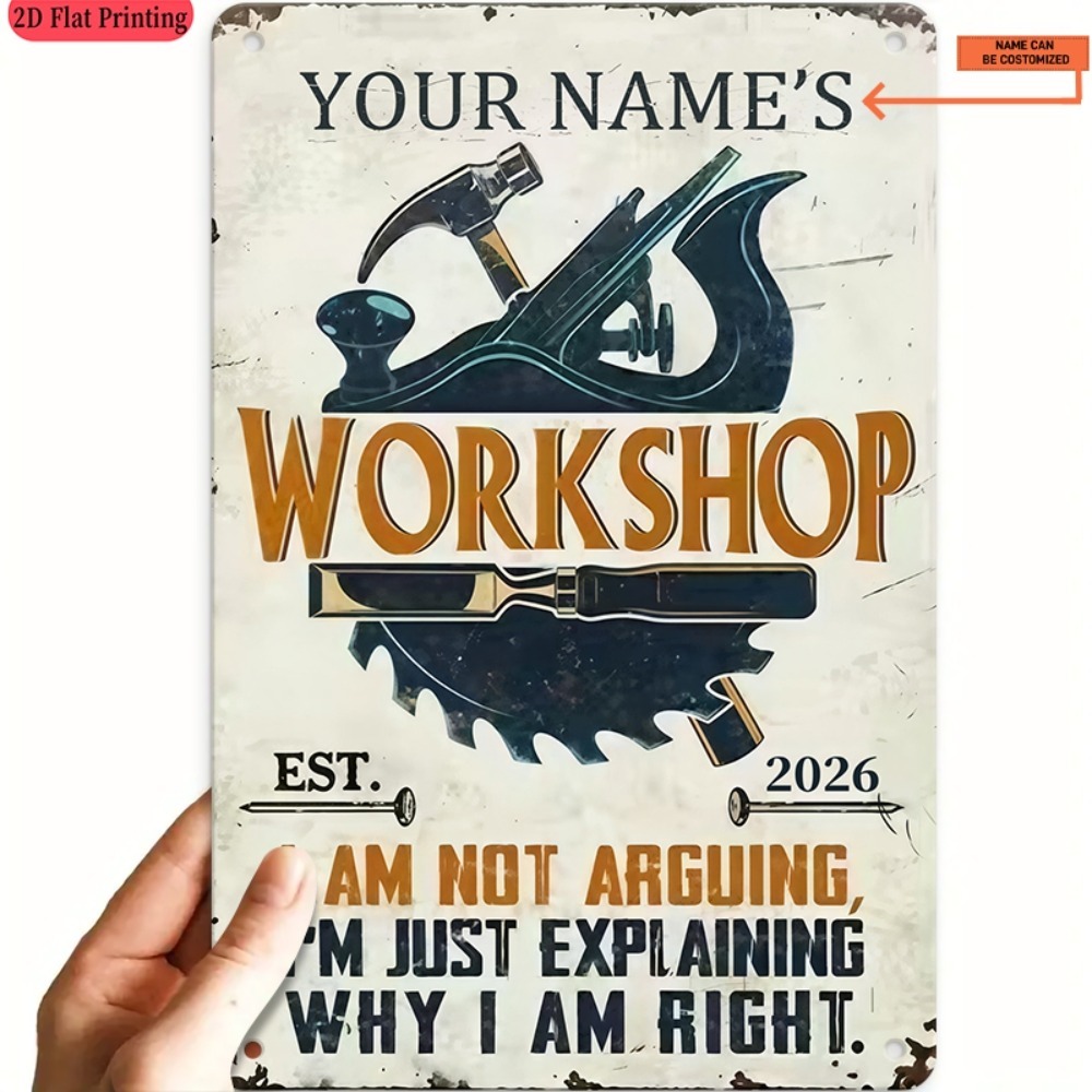 [2Dフラット] 1個 カスタムネームワークショップメタルサ - Workshop Tools With Name のレビューと価格