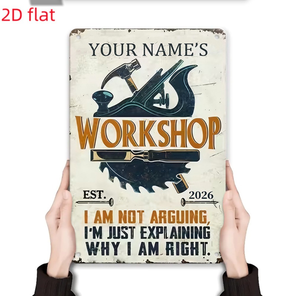 [2Dフラット] 1個 カスタムネームワークショップメタルサ - Workshop Tools With Name のレビューと価格