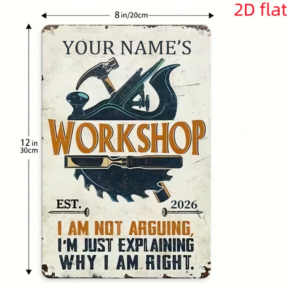 [2Dフラット] 1個 カスタムネームワークショップメタルサ - Workshop Tools With Name のレビューと価格