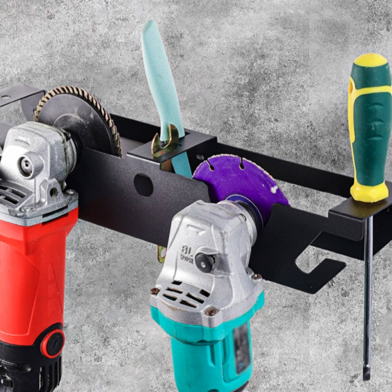 4ベイアングルグラインダーラック、ヘビーデューティーメタルア - Workshop Tools Hanger のレビューと価格