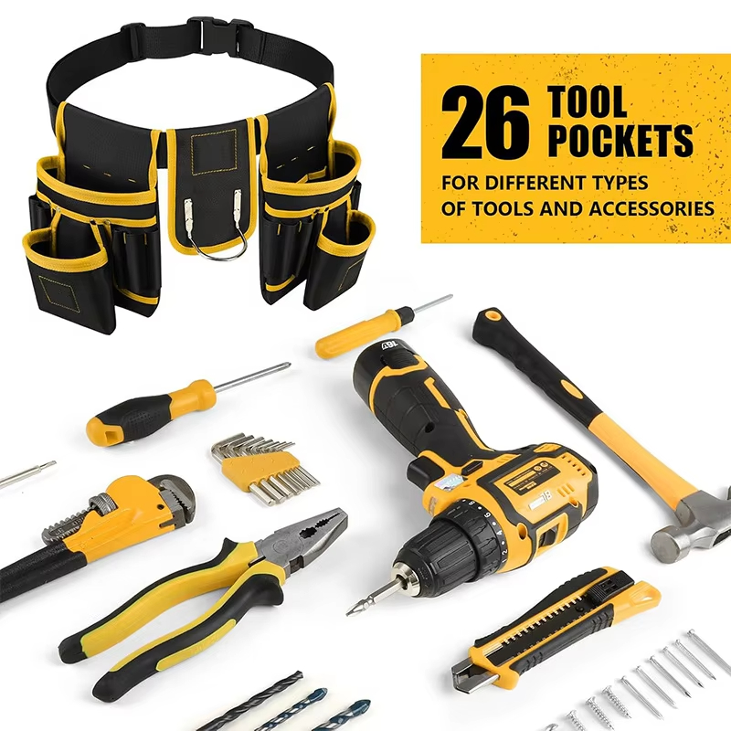 調節可能なツールベルトバッグ、取り外し可能なワークポーチ付き - Mini Workshop Tools のレビューと価格