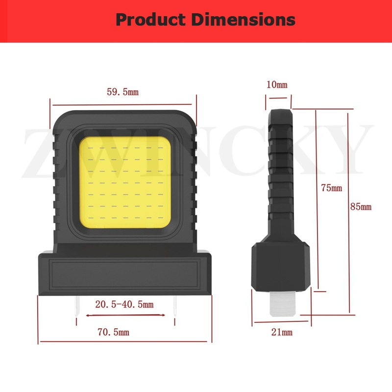 LED ワークライト マキタ用 ミルウォーキー用 デウォルト - Common Tools In Workshop のレビューと価格