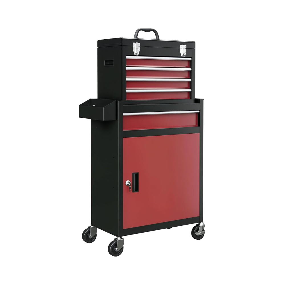 # ジンフェン製スチール製工具箱、5段引き出し、ロック付きキ - Tool Chest Cabinet のレビューと価格